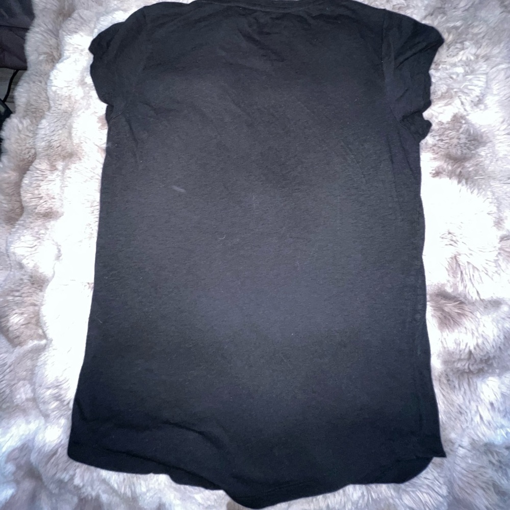 Zadig & Voltaire Skinny Mon Amour Foil Tee Shirt Black - Picture 10 of 13